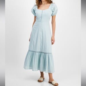 Women's Cotton Corset-Look Maxi Dress